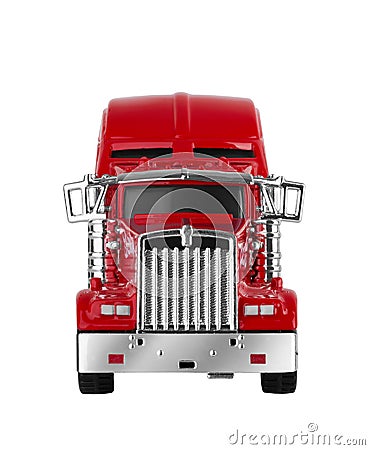 Red american truck Stock Photo