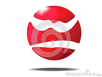 Angry face ball logo and icon Vector Illustration