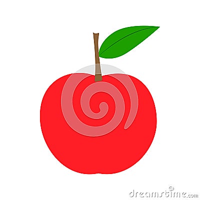 Red apple icon. Vector Illustration