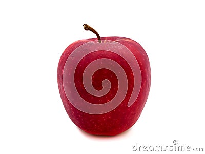 Red apple isolated on the white background, it`s a very popular fruit in the world Stock Photo
