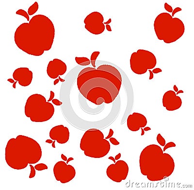 The Red apple pattern Stock Photo