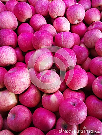 Red Apple pearmain background Stock Photo