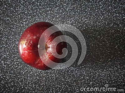 Red apple image from the top side Stock Photo