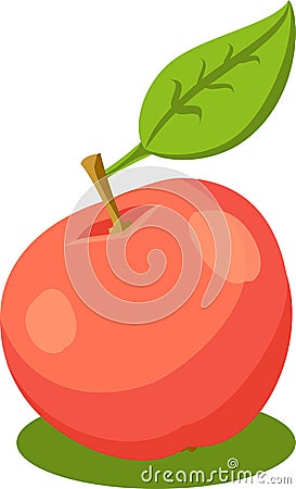 Red Apple Vector Illustration Vector Illustration