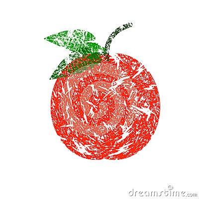 Red Apple Vector Illustration