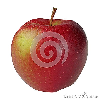 Fruit. Fresh red apple on white background Stock Photo