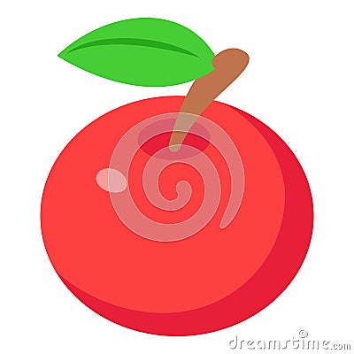 Red apples icon, isometric 3d style Vector Illustration