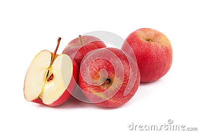 Red apples isolated Stock Photo