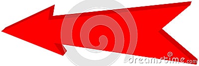 Red arrow pointed - 3D Illustration Stock Photo