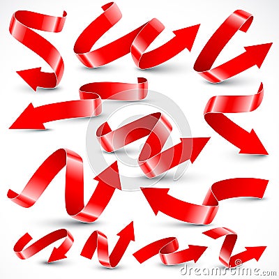 Red arrows Vector Illustration