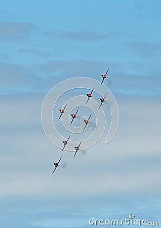 Red arrows homecoming Editorial Stock Photo