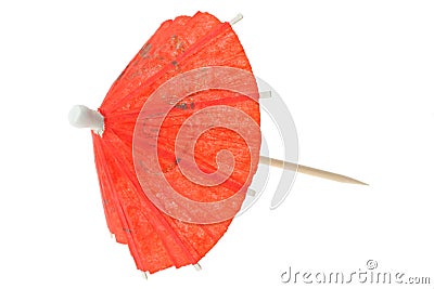 Red asian cocktail umbrella Stock Photo