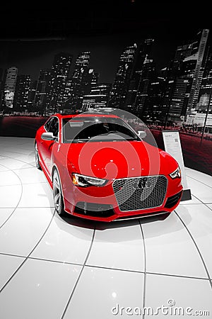 Red Audi Coupe Editorial Stock Photo