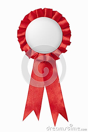 red award ribbons badge Stock Photo