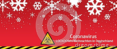 Banner Coronavirus Lockdown Christmas in Germany Stock Photo
