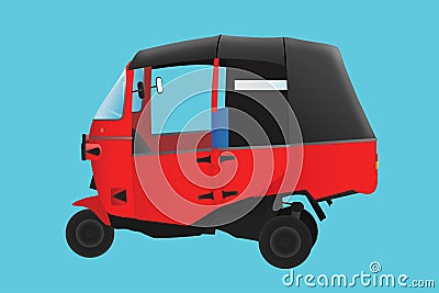 Red bajaj illustration Vector Illustration