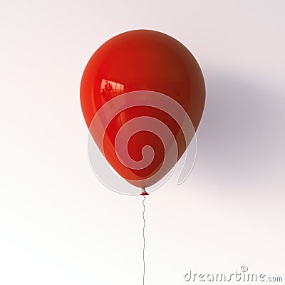 Red balloon. 3d rendering Stock Photo