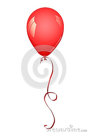 Red balloon Vector Illustration