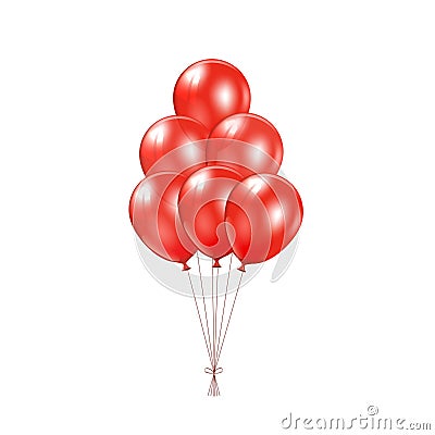 Red balloons Vector Illustration