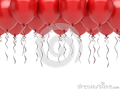 Red Balloons Stock Photo