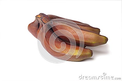 Red Bananas Isolated Stock Photo