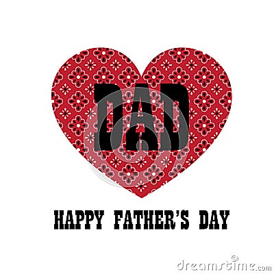 Red bandana heart fathers day Stock Photo