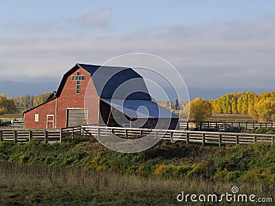 A Red Barn Stock Photo