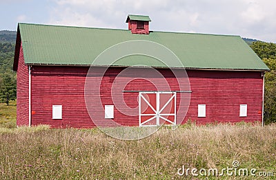 Red Barn Stock Photo