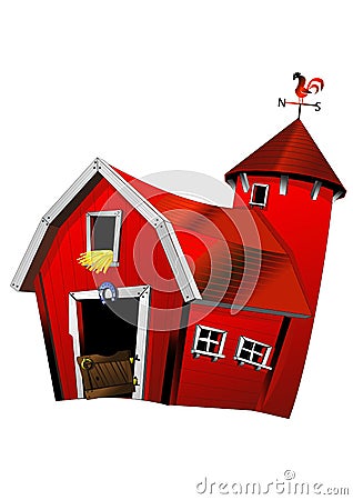 Red barn Stock Photo