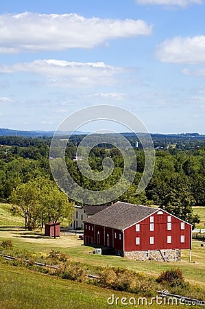 Red Barn Gettysburg Pennsylvania Vertical Stock Photo