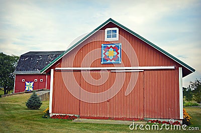 Red Barn Outbuilding Stock Photo
