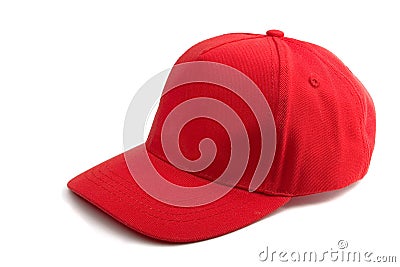 Red Baseball Cap Stock Photo