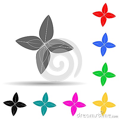 red basil multi color style icon. Simple glyph, flat vector of plants icons for ui and ux, website or mobile application Stock Photo