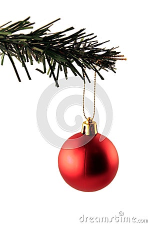 Red bauble Stock Photo