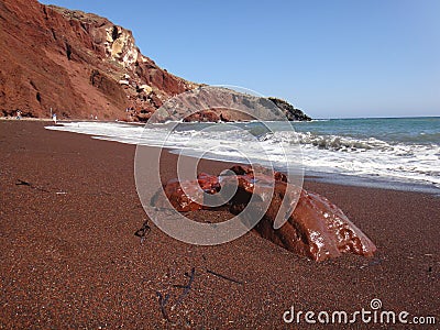 Red Beach Stock Photo