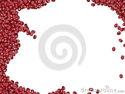 Red beans background Vector Illustration