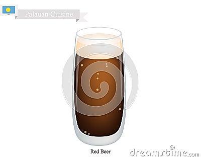 Red Beer, A Popular in Palauan Vector Illustration