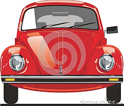 Red beetle front Stock Photo