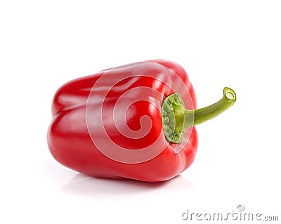 Red bell pepper, paprika isolated on white background Stock Photo