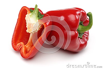 Red Bell Peppers Stock Photo