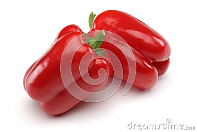 Red Bell Peppers Stock Photo