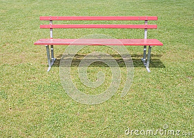 Red bench Stock Photo