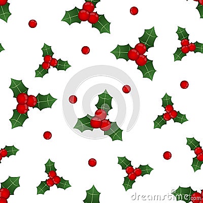 Red Berry Christmas on White Background. Vector Illustration Vector Illustration