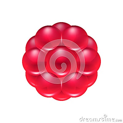 Red berry jelly candy icon. Vector Illustration