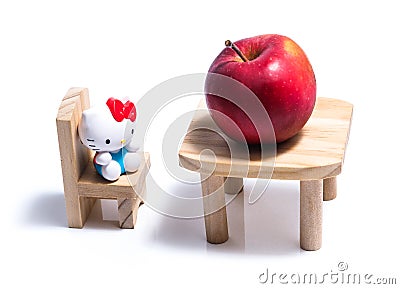 Red big apple Editorial Stock Photo