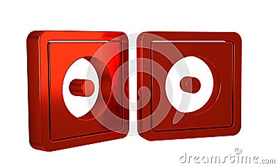 Red Billiard chalk icon isolated on transparent background. Chalk block for billiard cue. Stock Photo