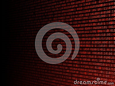 Red Binary Fading Left Stock Photo