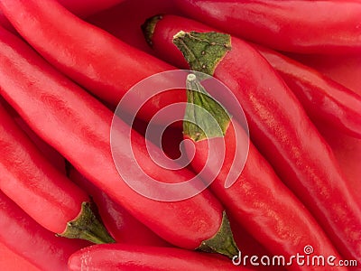 Red birdeye chilies Stock Photo