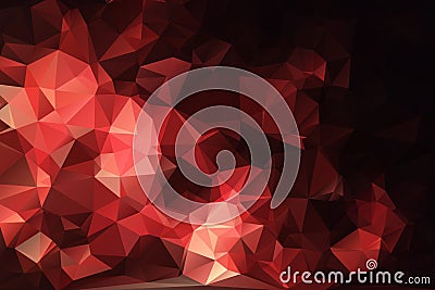 Red black abstract background polygon. Vector Illustration