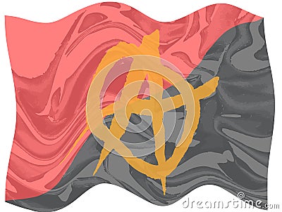 Red and Black Anarchy Flag Stock Photo